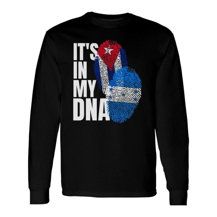 Cuban And Honduran Dna Flag Heritage Mix Long Sleeve T-Shirt T-Shirt