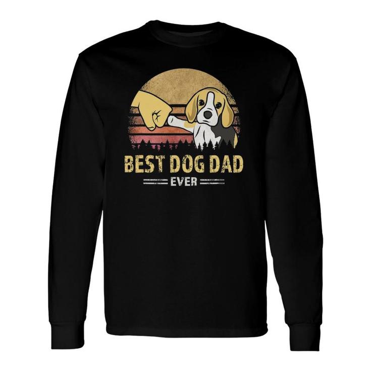 Cute Best Beagle Dad Ever Retro Vintage Puppy Lover Long Sleeve T-Shirt T-Shirt