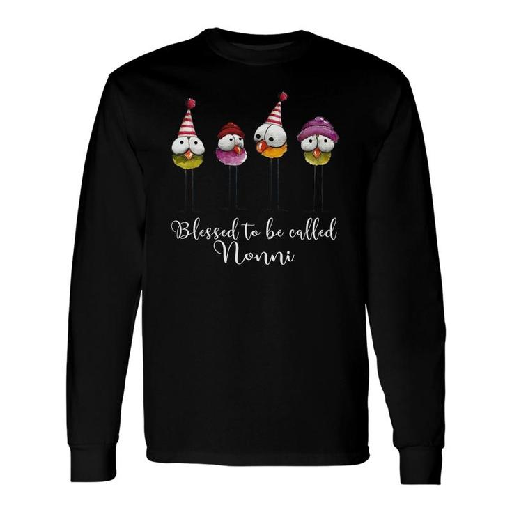 Cute Blessed To Be Called Nonni Black Long Sleeve T-Shirt