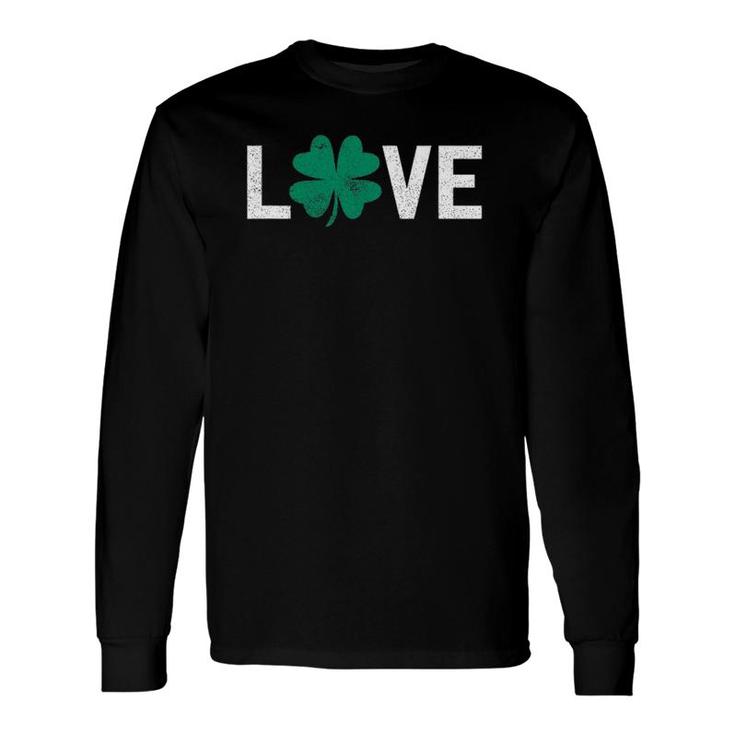 Cute Green Love St Patrick's Day Irish Long Sleeve T-Shirt T-Shirt
