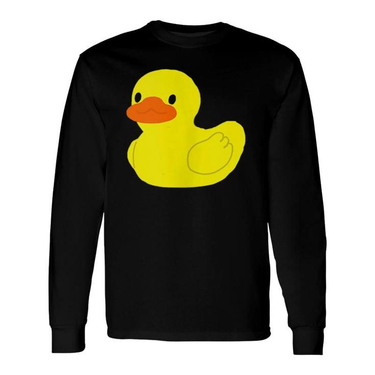 Cute Little Yellow Rubber Ducky Duck Graphic Long Sleeve T-Shirt T-Shirt