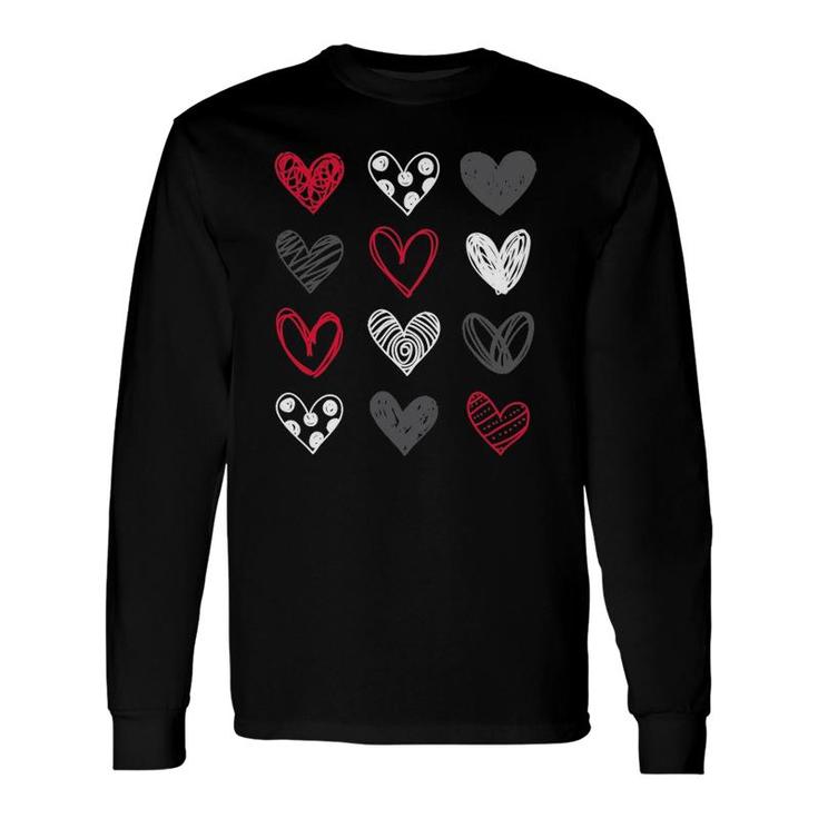 Cute Valentine's Day Hearts Fall In Love Long Sleeve T-Shirt T-Shirt