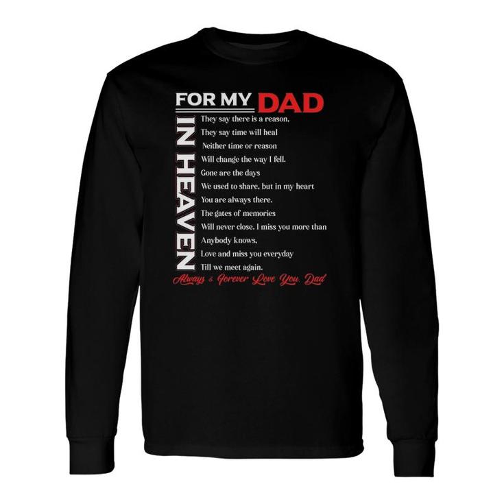 Dad My Angels In Memory Of Parents In Heaven Long Sleeve T-Shirt T-Shirt