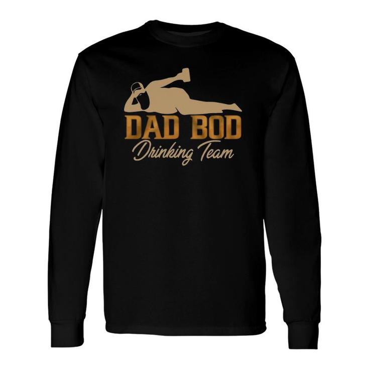 Dad Bod Drinking Team Father Beer Drinker Retro Vintage Long Sleeve T-Shirt T-Shirt