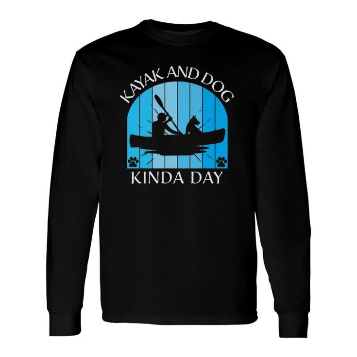 Dad Kayak Kayaking Dog Boating Summer Clothing Graphics Long Sleeve T-Shirt T-Shirt