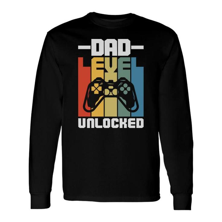 Dad Level Unlocked Dad To Be First Dad 1St Fathers Day Long Sleeve T-Shirt