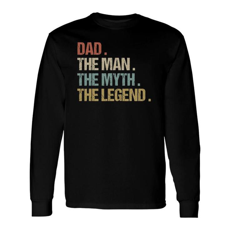 Dad The Man Myth Legend Father Retro Christmas Long Sleeve T-Shirt T-Shirt