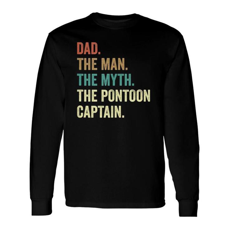 Dad Man Myth Pontoon Captain Pontoon For Long Sleeve T-Shirt T-Shirt