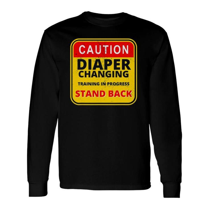 Daddy Diaper Kit New Dad Survival Dad's Baby Changing Outfit Long Sleeve T-Shirt T-Shirt