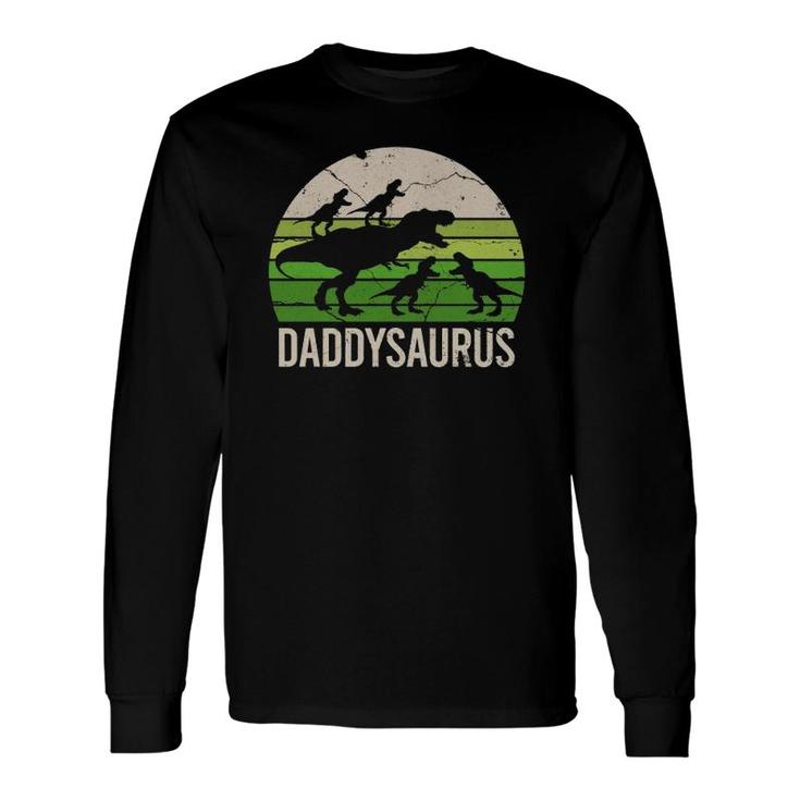 Daddy Dinosaur Dad Daddysaurus Four Long Sleeve T-Shirt T-Shirt