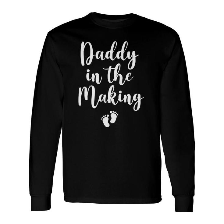 Daddy In The Making, Promoted To Daddy Pregnancy Reveal Dad Long Sleeve T-Shirt T-Shirt