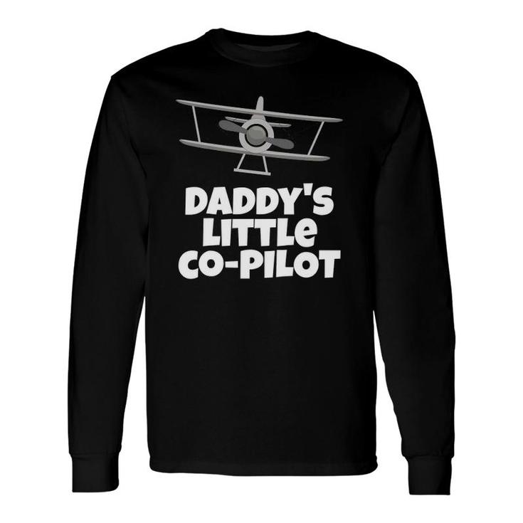 Daddy's Little Co Pilot Kid's Airplane Long Sleeve T-Shirt T-Shirt