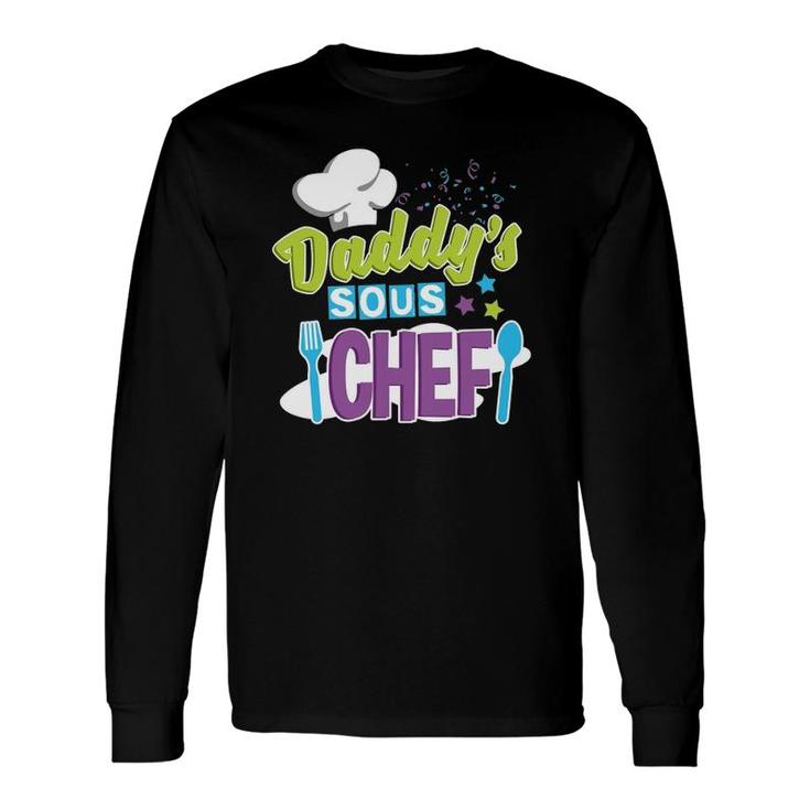 Daddy's Sous Chef Kid's Cooking Long Sleeve T-Shirt T-Shirt