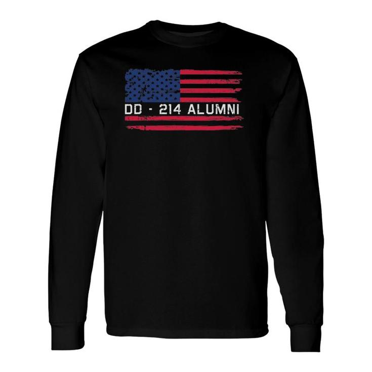Dd-214 Proud Alumni Military Veteran Retired Served Flag Long Sleeve T-Shirt T-Shirt