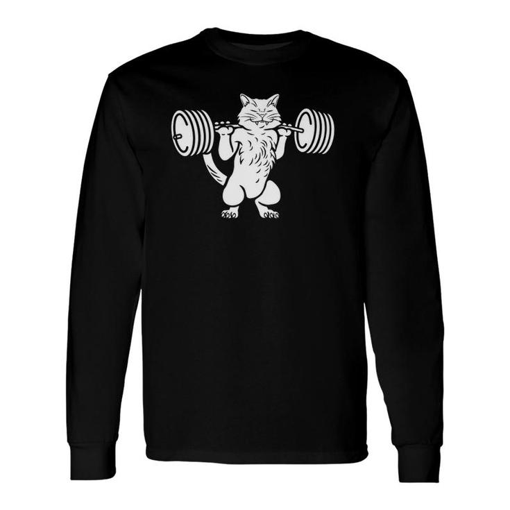 Deadlift Cat Power Squat Exercise Workout Long Sleeve T-Shirt T-Shirt