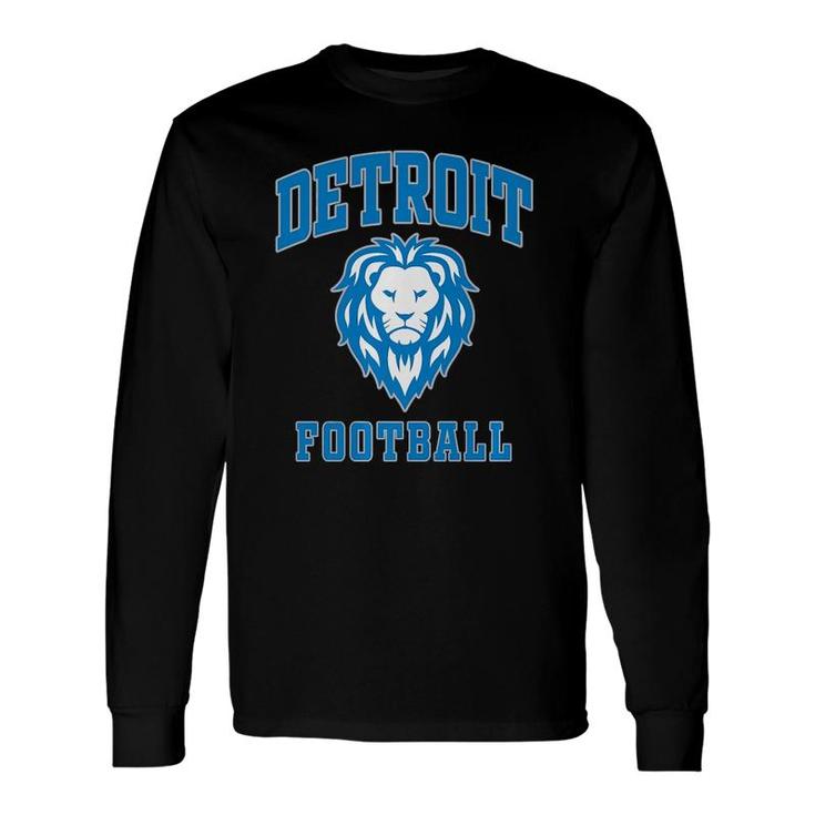Detroit Fan Lion Face Long Sleeve T-Shirt T-Shirt