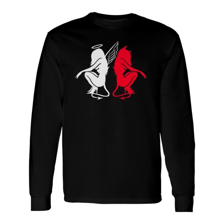 Devil And Angel Love Lovers Long Sleeve T-Shirt T-Shirt