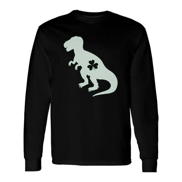 Dinosaur Clover St Patricks Day Long Sleeve T-Shirt T-Shirt