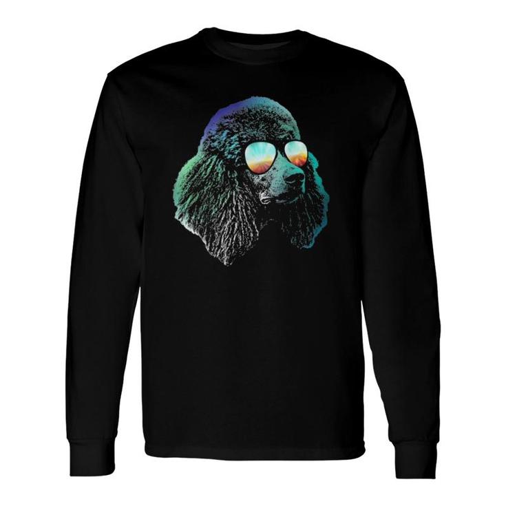 Disco Groovy Poodle With Sunglasses Long Sleeve T-Shirt T-Shirt