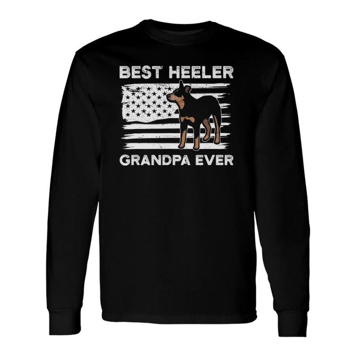 From Dog American Flag Heeler Grandpa Australian Cattle Dog Long Sleeve T-Shirt T-Shirt