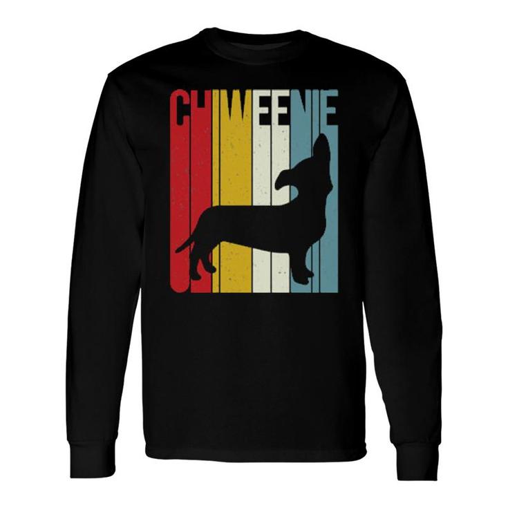 Dog Chiweenie Silhouette Cute Chiweeniedog500 Paws Long Sleeve T-Shirt T-Shirt