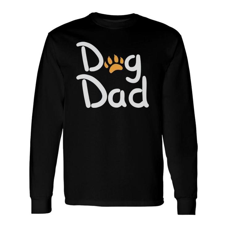Dog Dad With Paw Print Long Sleeve T-Shirt T-Shirt