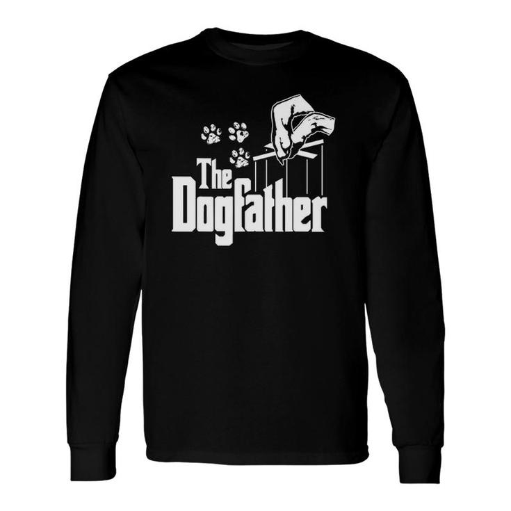 Dog-Father Dad Papa Puppy Paw Print Father's Day Long Sleeve T-Shirt T-Shirt