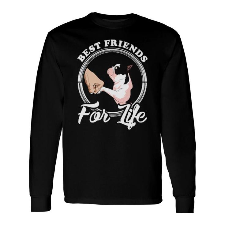 Dog French Bulldog Lover Best Friends For Life 282 Paws Long Sleeve T-Shirt T-Shirt