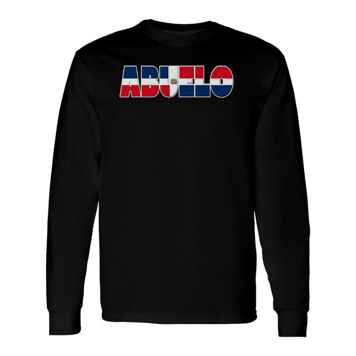 Dominican Flag Abuelo Tee- For Hispanic Grandfather Long Sleeve T-Shirt T-Shirt