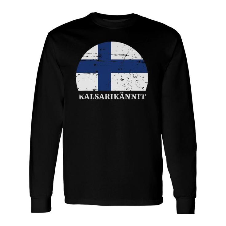 Drinking Finnish Kalsarikännit Finland Drinking Long Sleeve T-Shirt