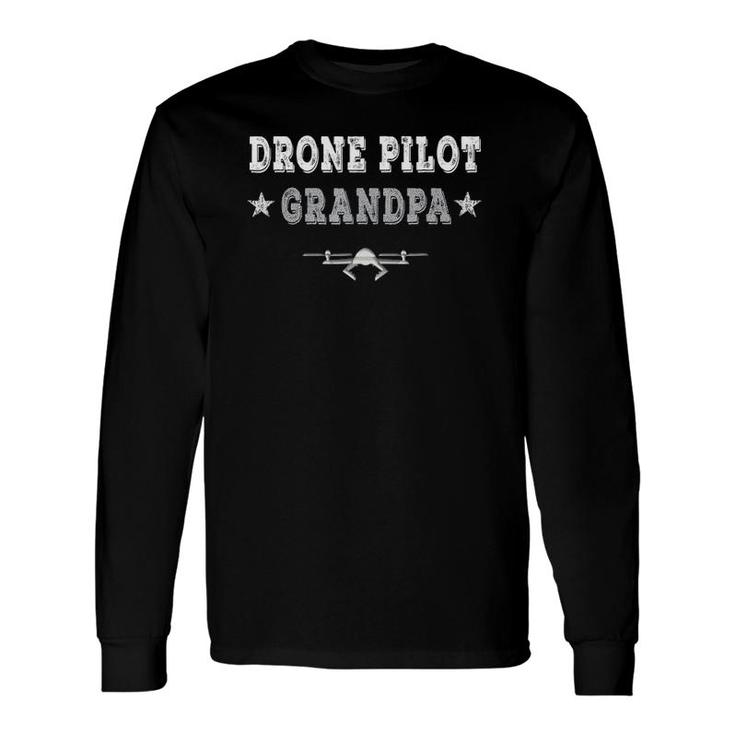Drone Pilot Grandpa Drone Flyer Fathers Day Long Sleeve T-Shirt T-Shirt