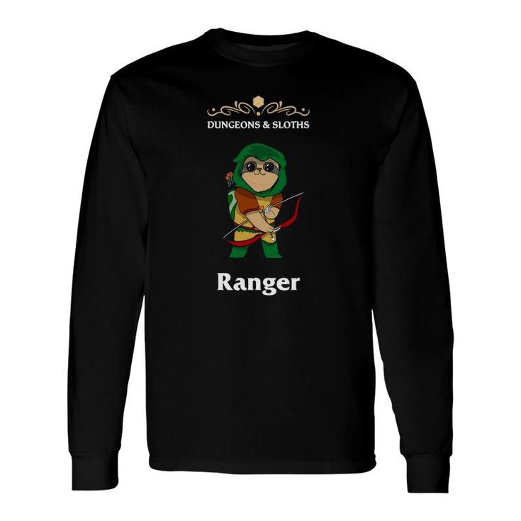 Dungeons And Sloths Rpg D20 Ranger Role Playing Fantasy Gamer Long Sleeve T-Shirt T-Shirt