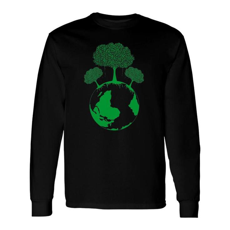 Earth Day Planet Idea Earth Growing Trees Long Sleeve T-Shirt T-Shirt