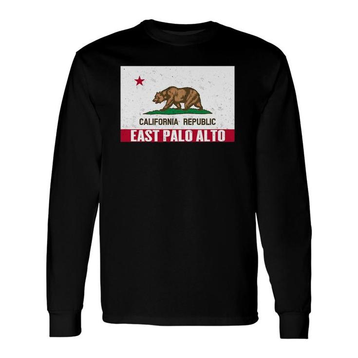 East Palo Alto, California Distressed Ca Republic Flag Long Sleeve T-Shirt T-Shirt