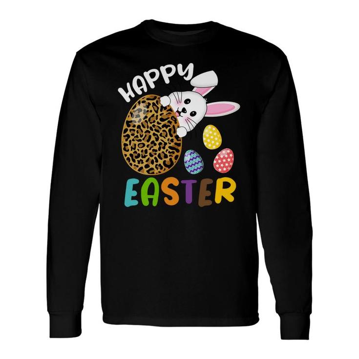 Easter Leopard Happy Easter Bunny Long Sleeve T-Shirt