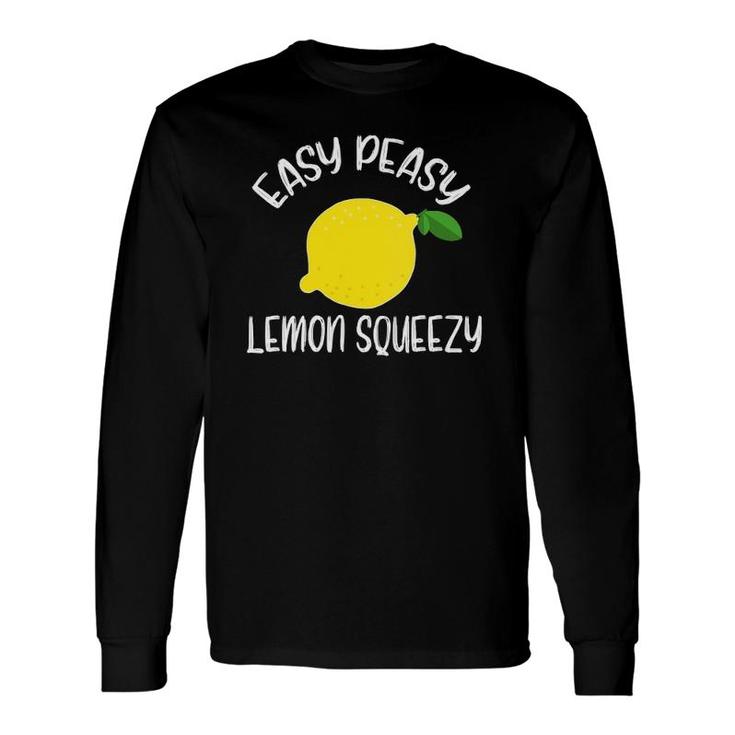 Easy Peasy Lemon Squeezy Summer Lemonade V-Neck Long Sleeve T-Shirt T-Shirt