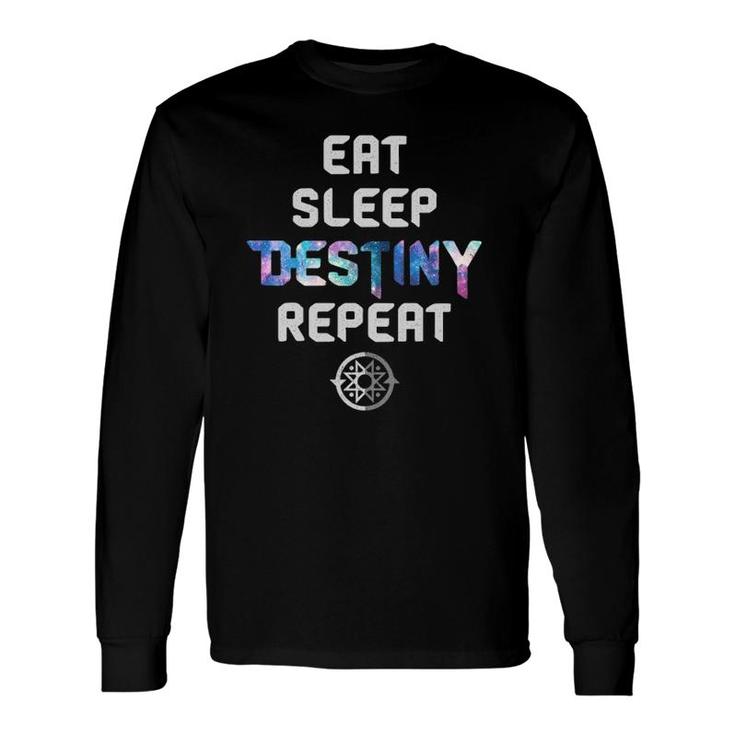 Eat Sleep Destiny Repeat Gamers Video Games Gaming V-Neck Long Sleeve T-Shirt T-Shirt