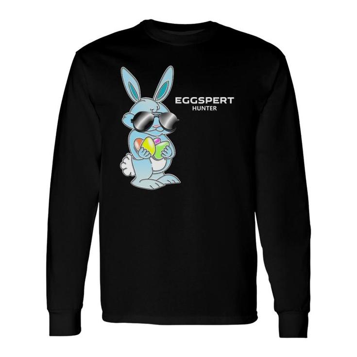 Eggspert Hunter Egg Hunt Cool Easter Bunny Long Sleeve T-Shirt T-Shirt