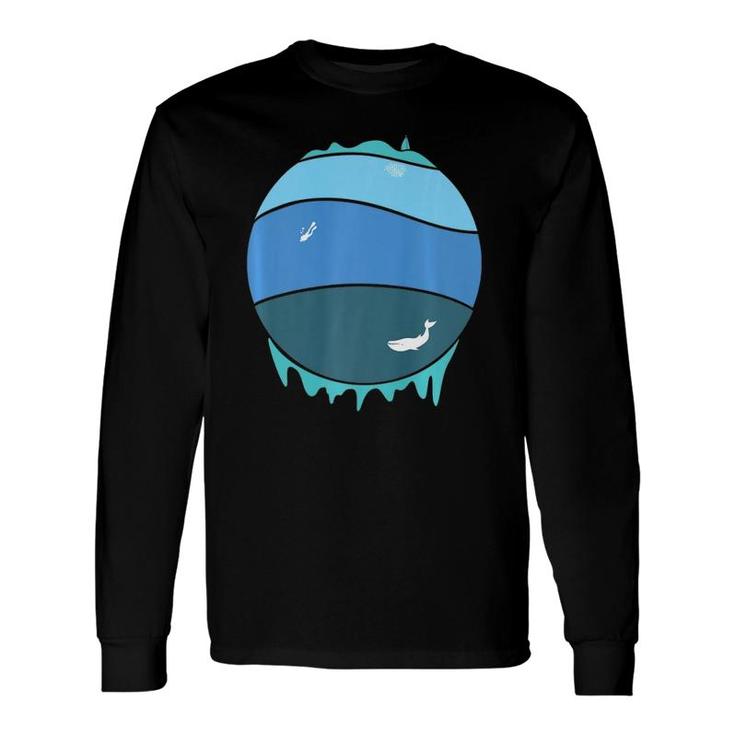 Eleventy Ocean Fitted Long Sleeve T-Shirt T-Shirt
