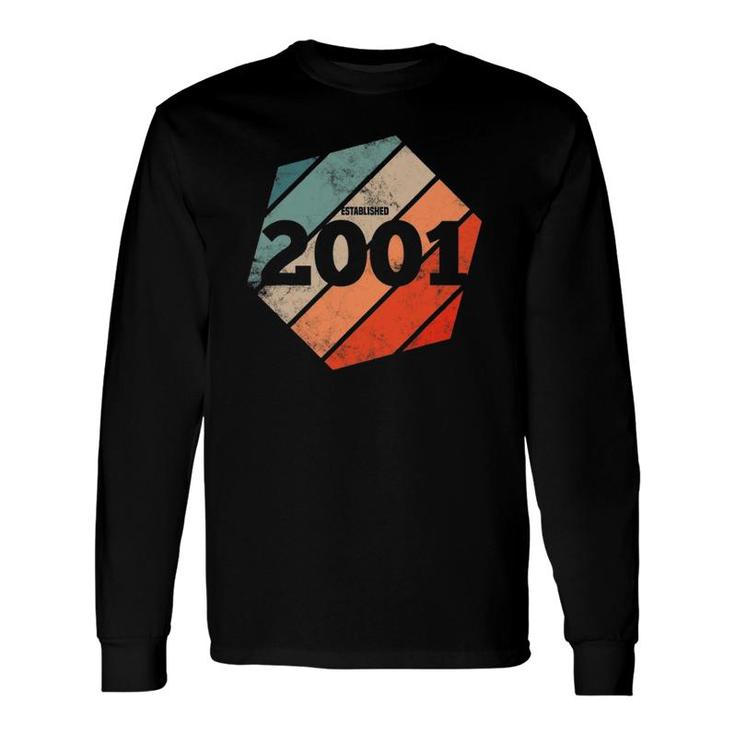 Established 2001 Vintage 20Th Birthday Retro Est 2001 Ver2 Long Sleeve T-Shirt