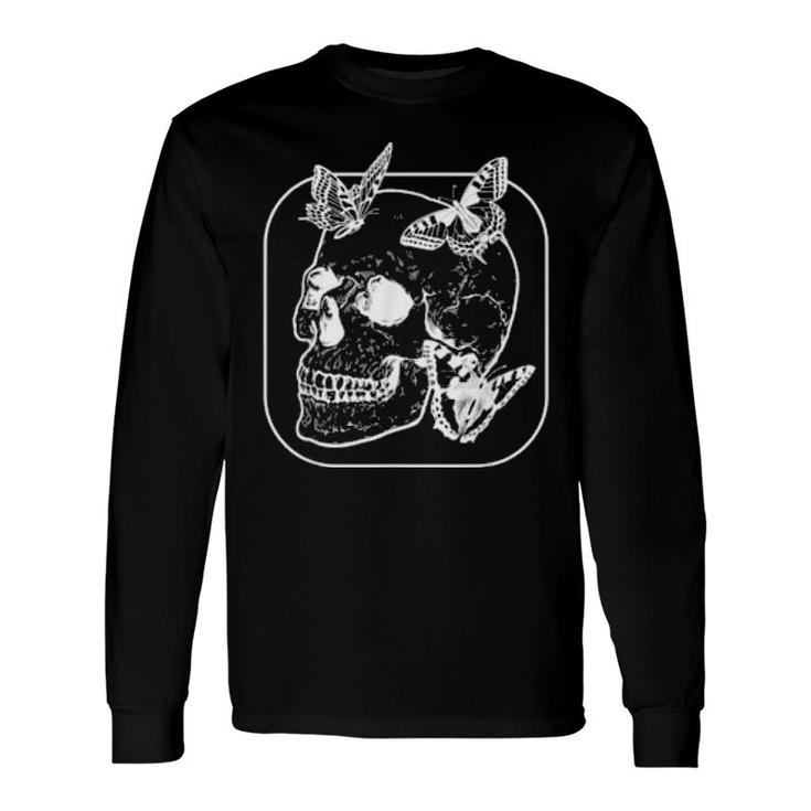 Fairycore Grunge Aesthetic Skull Fairy Goth Gothic Long Sleeve T-Shirt T-Shirt