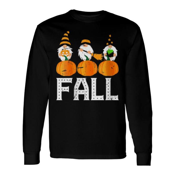 Fall Gnomes Autumn Halloween Gnome Party Squad Long Sleeve T-Shirt T-Shirt