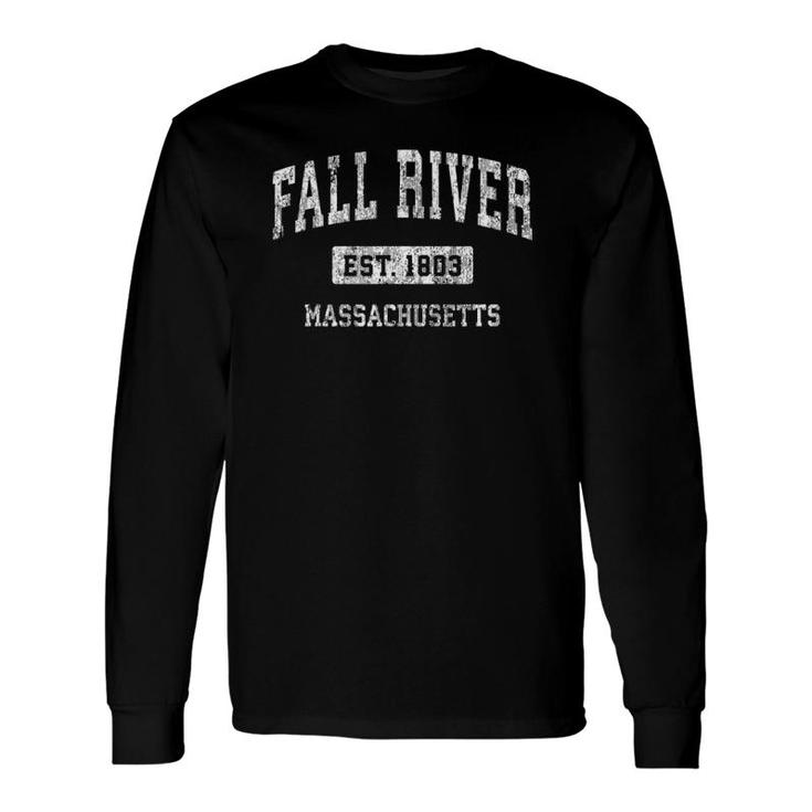 Fall River Massachusetts Ma Vintage Sports Established Long Sleeve T-Shirt T-Shirt