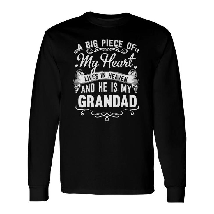 Family 365 My Grandad Lives In Heaven Memorial Day Grandpa Long Sleeve T-Shirt T-Shirt