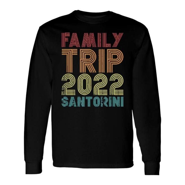 Family Trip 2022 Santorini Vacation Matching Vintage Retro Long Sleeve T-Shirt T-Shirt