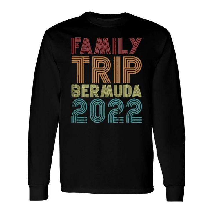 Family Trip Bermuda 2022 Vacation Matching Vintage Retro Long Sleeve T-Shirt T-Shirt
