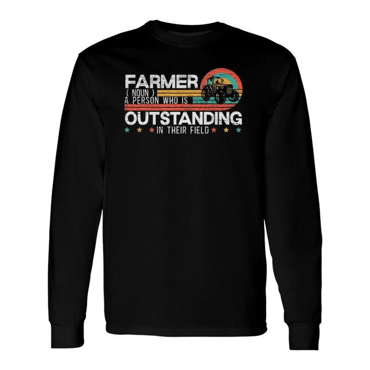 Farmer Definition Tractor Rider Farming Dad Grandpa Long Sleeve T-Shirt T-Shirt