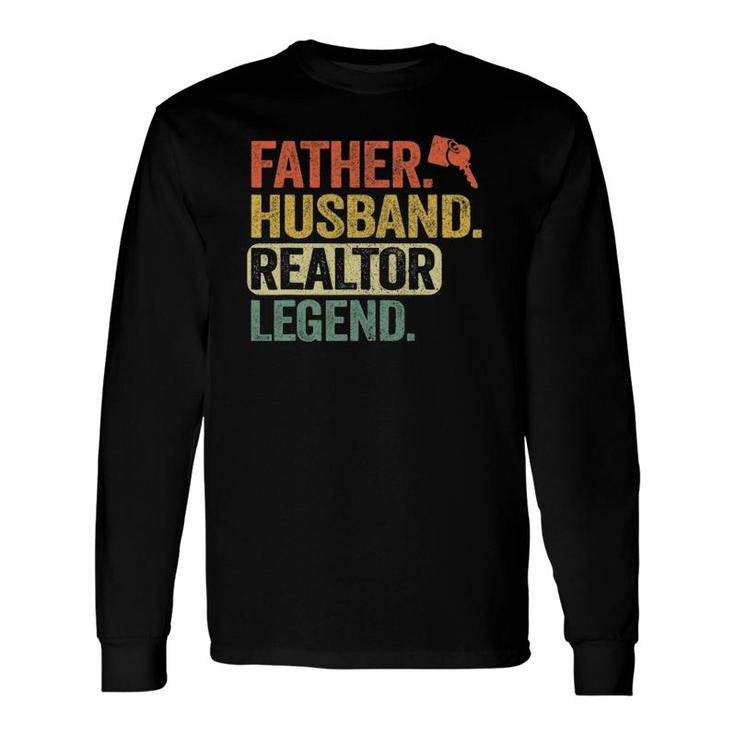 Father Husband Realtor Legend Vintage Real Estate Agent Long Sleeve T-Shirt T-Shirt