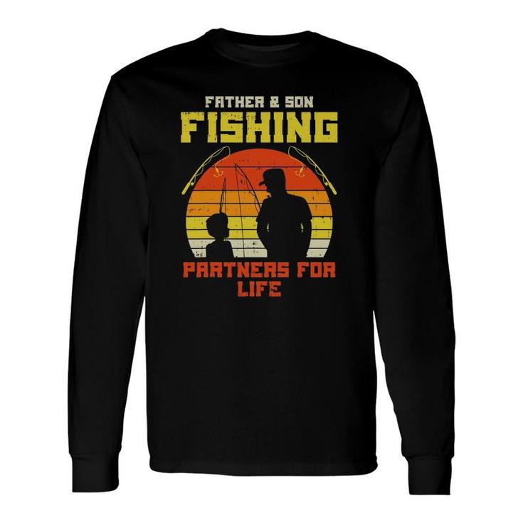 Father Son Fishing Partners For Life Retro Matching Dad Long Sleeve T-Shirt T-Shirt