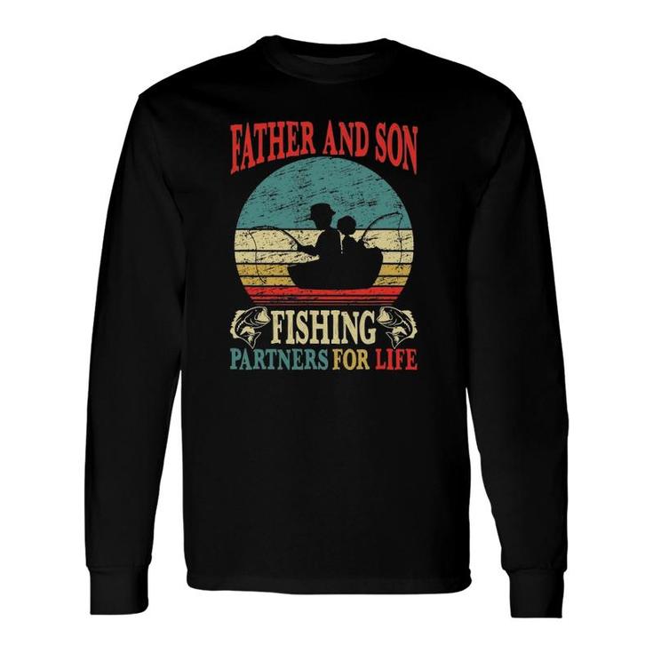 Father Son Fishing Partners For Life Vintage Dad Matching Long Sleeve T-Shirt T-Shirt